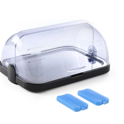 Display case for dishes cooled with 44x32x20.5cm inserts - Hendi 871805