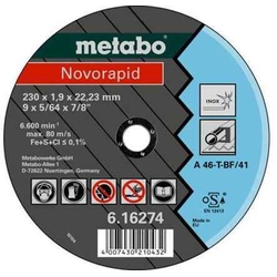 Cutting disc Metabo Novorapid 230 (616274000), 230 hmm,1 pcs