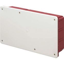 Elettrocanali Flush-mounted distribution board with cover series 350 120 x 100 x 50mm red and white (EC350C2)