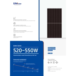 DAH 550w solar panel