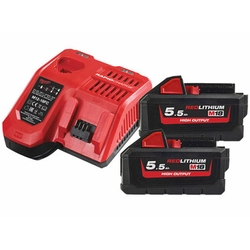 Milwaukee M18HNRG-552 battery and charger set