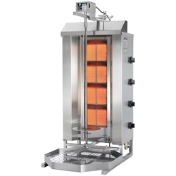 Grill kebab oven gyros professional gas LPG POTIS load 70 kg 230 V 11.2 kW