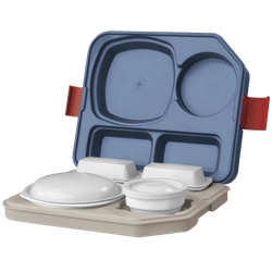 Food transport tray with blu'tray compact | 370x442x103mm