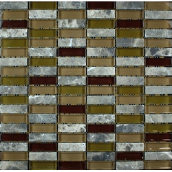 PAVEMOSA Glass-stone mosaic brown MKS511