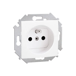 Socket outlet Kontakt-Simon 1591418-030 White Screwed terminal Plastic IP20
