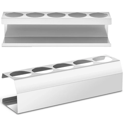 Stand, display for bottles, dispensers for sauces, stainless steel 5x dia. 73 mm