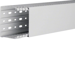 Slotted cable trunking system Hager HA780100 Slotted Bottom perforation Light grey