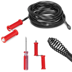 Spiral auger unblocker hydraulic sewage spring for pipes, manual 9.2 m