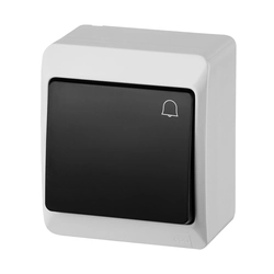 Famatel GALATEA IP44 Button symbol "bell" No.1 / 0 (white / cradle black)