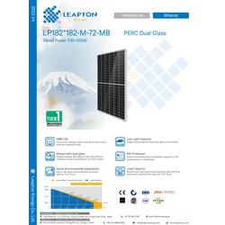 Leapton LP182-M-72-MH 550W silver frame, bifacial, glass foil