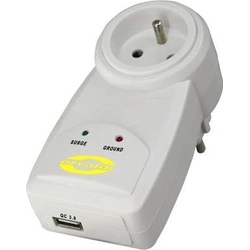 Orvaldi power strip ORV-1PL anti-surge 1 white socket (ORV-1PL)