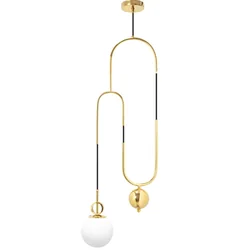 Hanging Ceiling Lamp Glass Metal Ball APP482-1CP Gold