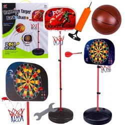 SET 2W1 DARTS SHIELD BASKETBALL PUMP BASKETBALL BALL