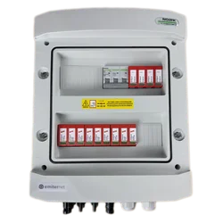 SwitchgearDCAC hermetic IP65 EMITER with DC surge arrester Dehn 1000V type 1+2, 3 x PV chain, 3 x MPPT // limit.AC Dehn type 1+2, 63A 3-F