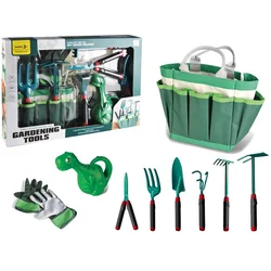 GARDEN SET BAG TOOLS GLOVES RABBLE