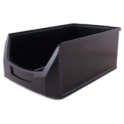 Plastic storage box "D" black, 500 * 310 * 200 mm