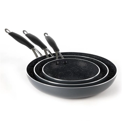 Aluminum frying pan with nanoceramic non-stick coating. 260