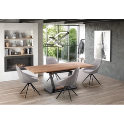 Extending table URBANO 160 (220) x90 oak / black loft style ☞ BUY NOW - GET A DISCOUNT