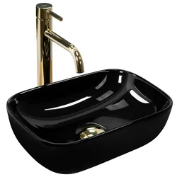 Rea Belinda mini countertop washbasin, black