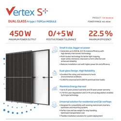 Trina Solar 450W NEG9R.28 N-Type Double Glass Black Frame 450 TOPcon