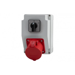 Switchgear, RS-KOMBI socket 32/5, switch L/P(32A)