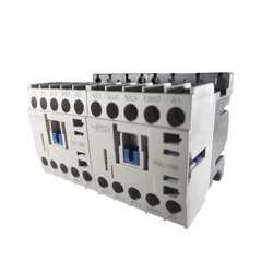 Reversible mini contactor 12A coil supply to 400V AC 3 poles + 2 contacts normally open NO