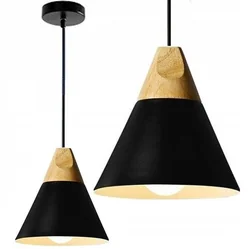 Scandi A black hanging ceiling lamp