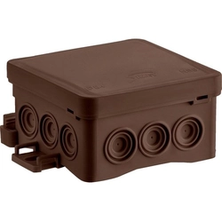 Wall-mounted installation box NS5 FASTBOxHOOK,75x75x40mm, brown, SIMET