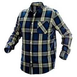 Navy blue-olive-black flannel shirt, size S NEO 81-541-S