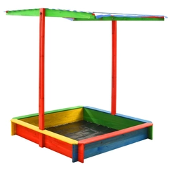 Sandbox with adjustable canopy, colored fir, UV50