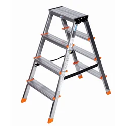 4-stopniowa Krause Folding Ladder 120403 Silver Aluminum