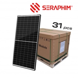 Solární panel SERAPHIM Tier 1 Mono Half Cut PERC 445Wp, 144 Cells, černá, paleta 31pcs