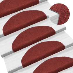 Samolepící kryty schodů, 15 ks, 65x21x4 cm, červené