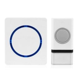 Solight wireless doorbell, battery, 120m, white