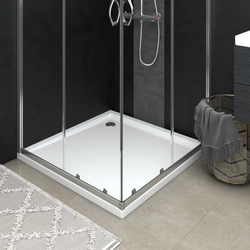 Square ABS shower tray, 90 x 90 cm