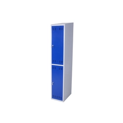 Lockable Safety Cabinet for Clothes (2-Door Module) Blue