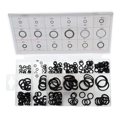 O-rings, oil-resistant seals, set of 225 rubber bands, in a box