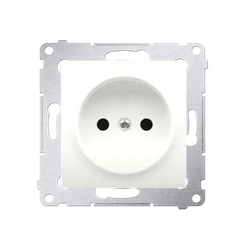 Socket outlet Kontakt-Simon DG1Z.01/41 Simon 54  Touch / Nature / Premium Cream white (electro white) Screwed terminal Plastic IP20