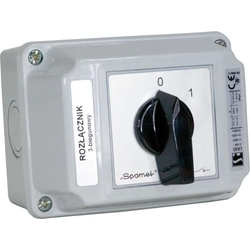 Off-load switch Spamel ŁK16R-2.8211\OB1 Reverser IP65 Plastic Turn button Screw connection