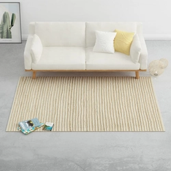 Carpet, hemp and wool, 160 x 230 cm, natural / white