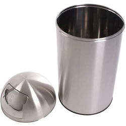 Waste bin 50 l, silver, push-in