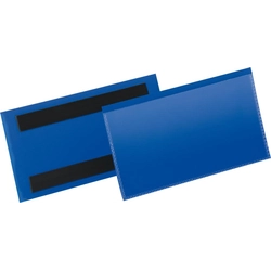 label pocket B150xH67 mm blue, magnetic PU 50 Piece