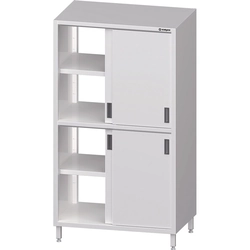 Stainless steel pass-through cabinet with sliding door 120x70x200 | Stalgast