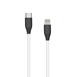 Silicone Cable USB Type C- Lightning, 2m (white)