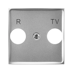 ARIA Cover for RTV-SAT socket, silver end PGPA-US / 18
