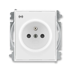 Screwless socket with surge protection, (5589E-A02357 03) (ABB, Time®, Element®, white / white)