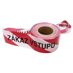 warning tape 250m white-red stripes ENTRY PROHIBITION 108120 8590499081205