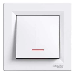 ASFORA WHITE single switch, illuminated