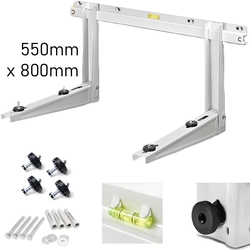 Folding Sliding Air Conditioner Bracket 550mm with spirit level RODIGAS MS 257 to the outdoor air conditioning unit