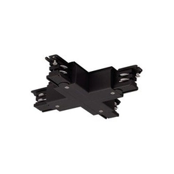 X-shaped connector for 3-phase surface-mounted track, black SLV 175150